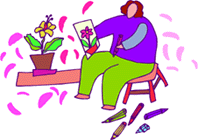Sketching flowers