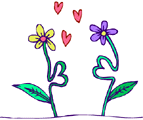 Heart flowers, cut flowers
