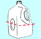 recycled plastic milk jug